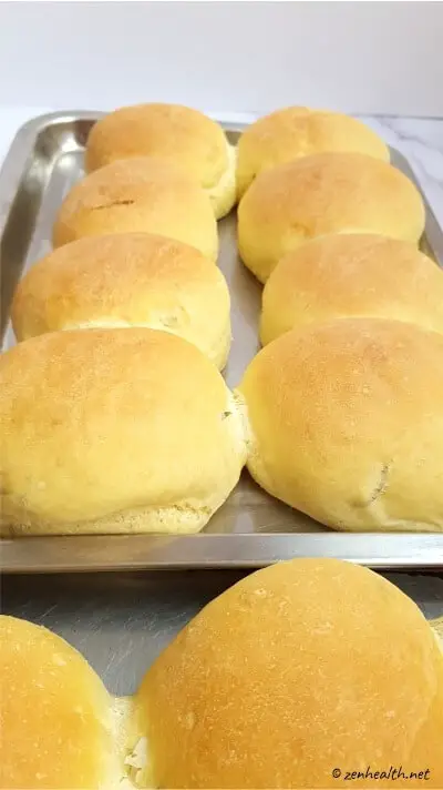 Baked homemade bread rolls