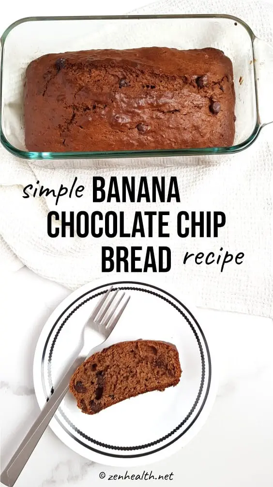 Simple Banana Chocolate Chip Bread Recipe #bananabread #bananachocolatechipbreadrecipe