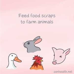 Feed food scraps to farm animals