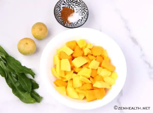 Mango chow ingredients