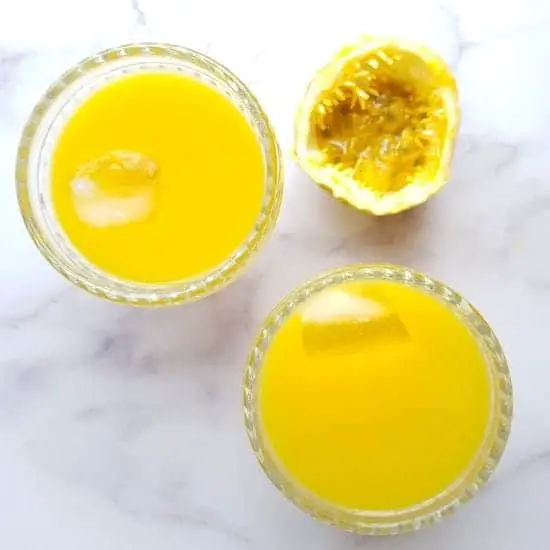 Passion fruit juice and passion fruit