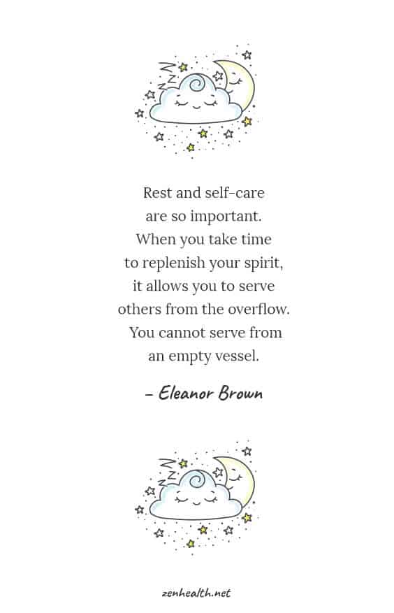Rest and self-care are so important. When you take time to replenish your spirit, it allows you to serve others from the overflow. You cannot serve from an empty vessel - Eleanor Brown #selfcare #selfcarequotes