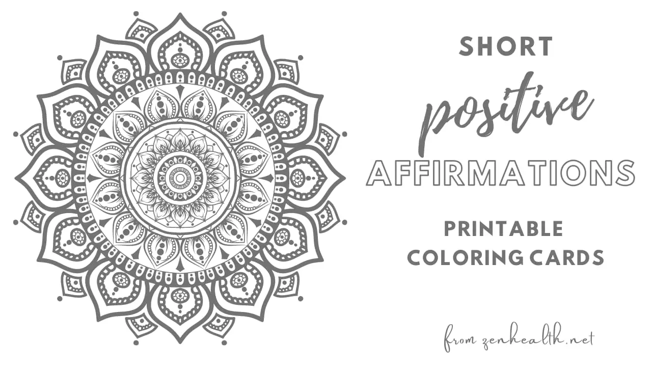 short positive affirmations printable coloring cards on gumroad