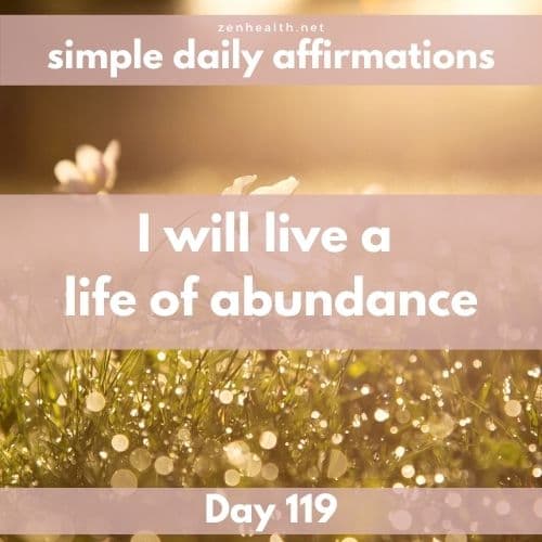 Simple daily affirmations: Day 119