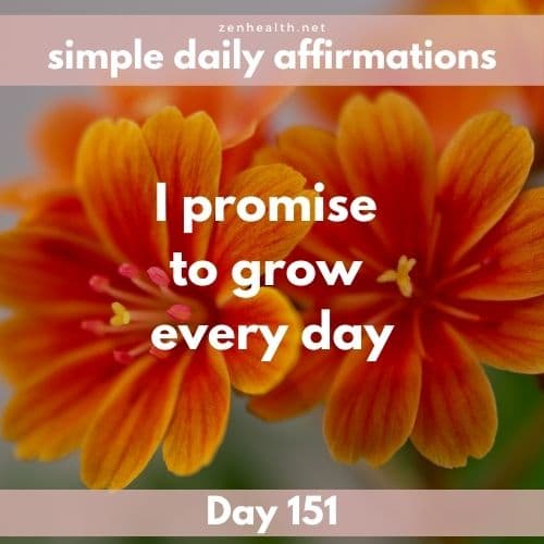 Simple daily affirmations: Day 151