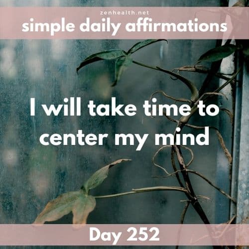 Simple daily affirmations: Day 252