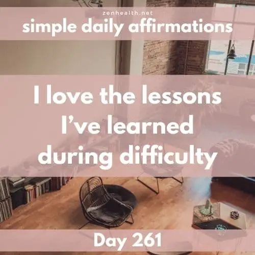 Simple daily affirmations: Day 261