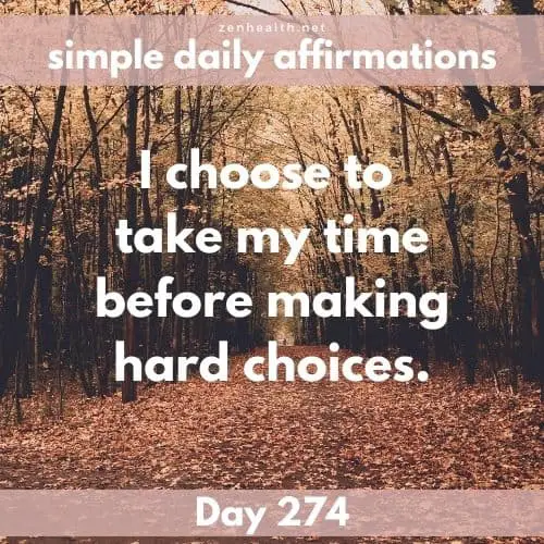 Simple daily affirmations: Day 274