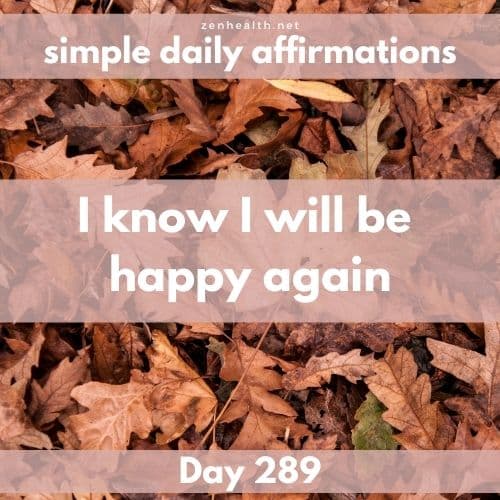 Simple daily affirmations: Day 289
