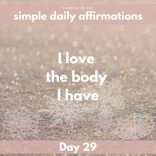 Simple daily affirmations: Day 29