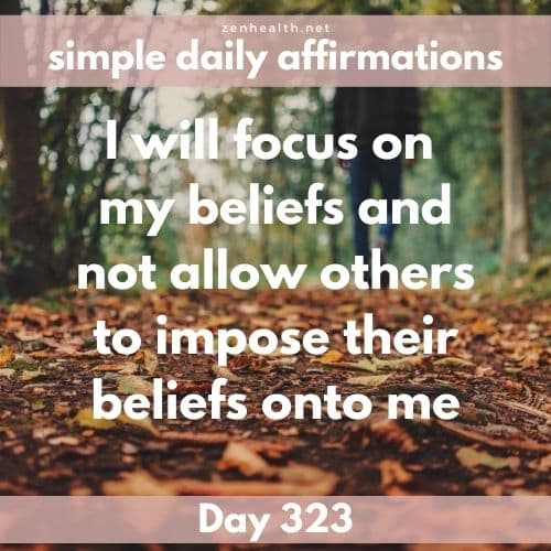 Simple daily affirmations: Day 323