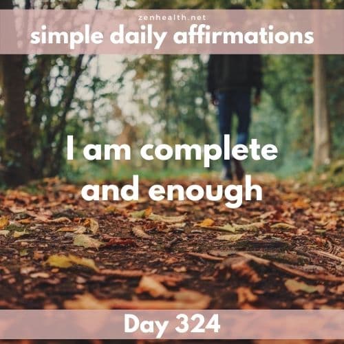 Simple daily affirmations: Day 324