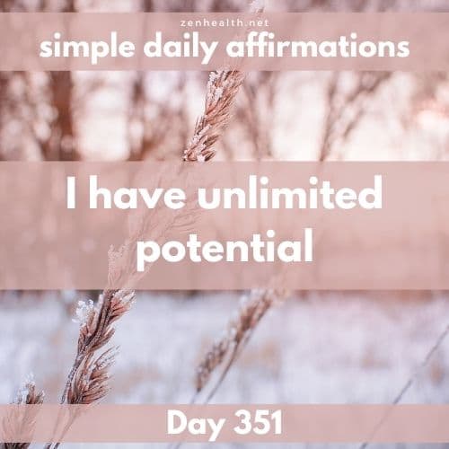 Simple daily affirmations: Day 351