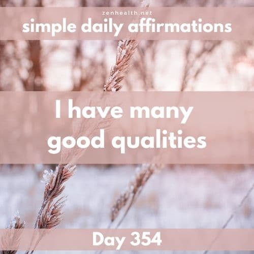 Simple daily affirmations: Day 354
