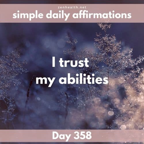Simple daily affirmations: Day 358