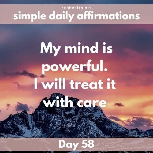 Simple daily affirmations: Day 58