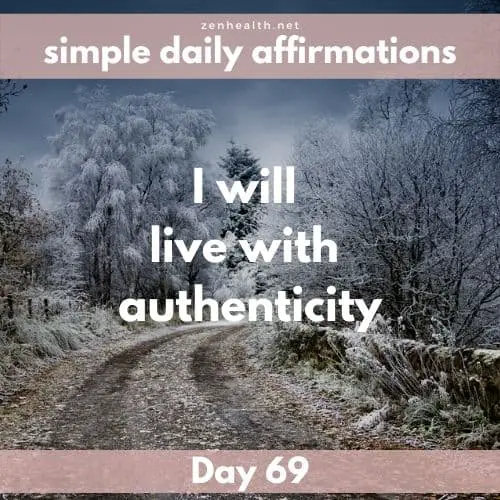 Simple daily affirmations: Day 69
