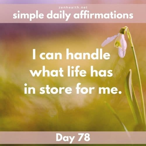 Simple daily affirmations: Day 78