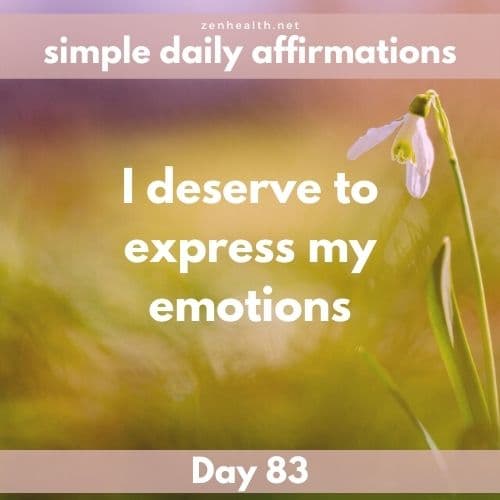 Simple daily affirmations: Day 83