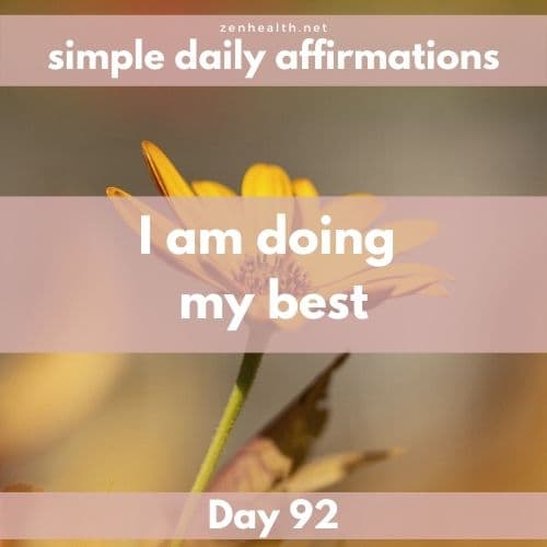 Simple daily affirmations: Day 92