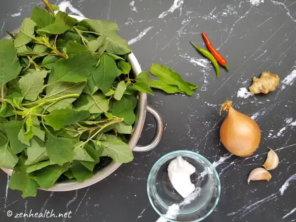Ingredients for spiny pigweed recipe | chori bhagi recipe | spiny amaranth recipe