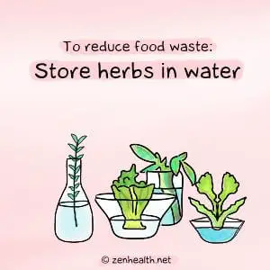 To reduce food waste to store herbs in water