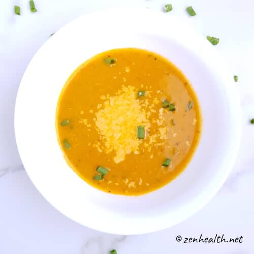 Homemade tomato basil soup (featured image)